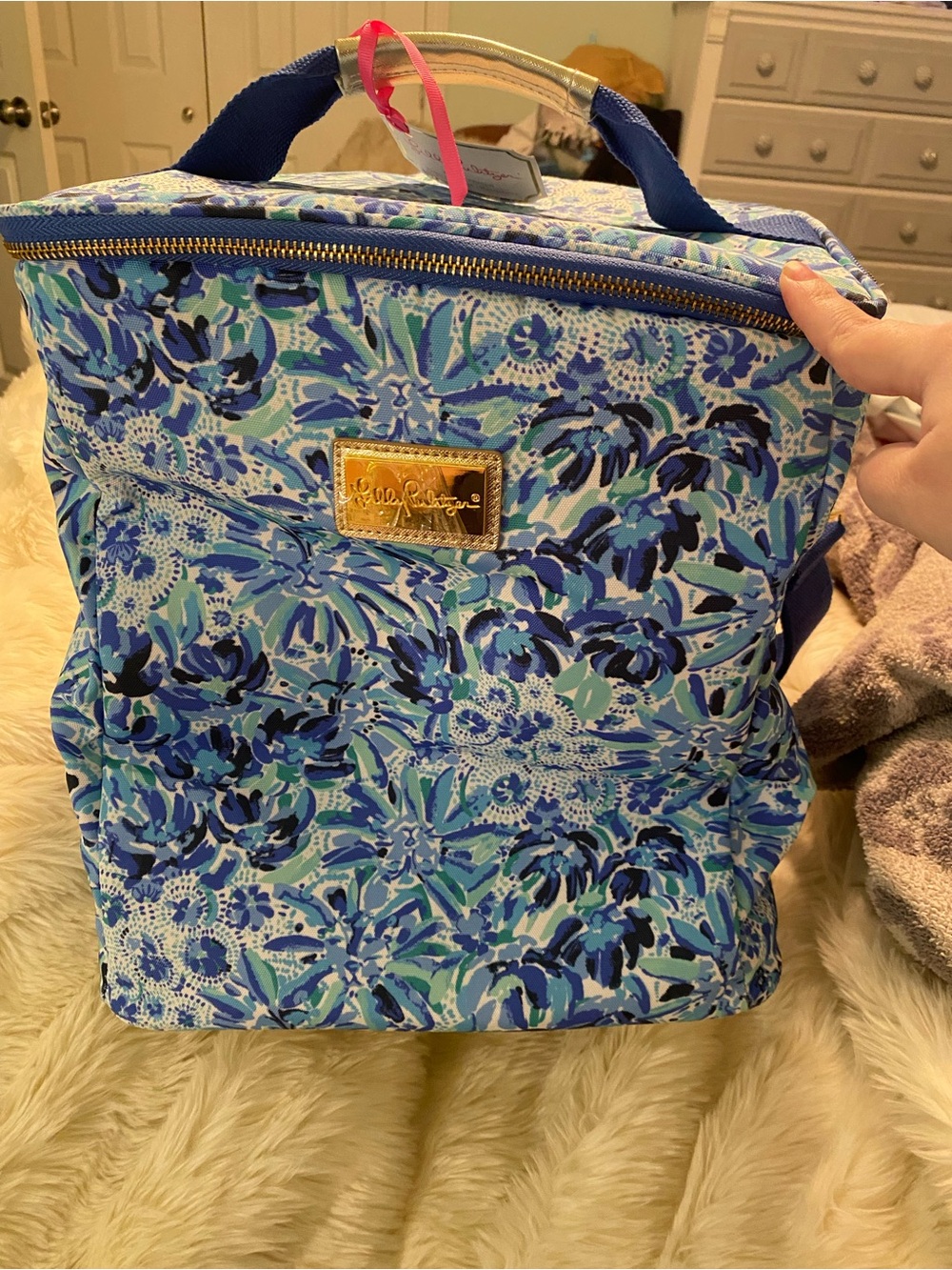 Lilly Pulitzer High Maintenance Floral Insulated Wine Carrier Bag